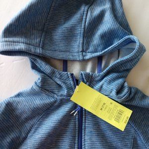 All In Motion Blue Striped Hoodie Girl's Size M (7/8) NWT NWT
